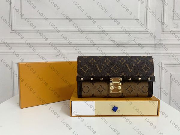 designer long purse luxury card holder letter flower print women girl gifts with s lock and rivet design 60535 with box, Red;black
designer long purse luxury card holder letter flower print women girl gifts with s lock and rivet design 60535 with box, Red;black