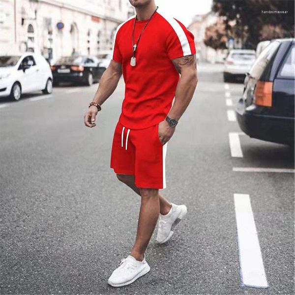 men clothing t-shirts suits shorts and t shirt set geometry color round neck normal street sports patchwork 2 piece, Gray
men clothing t-shirts suits shorts and t shirt set geometry color round neck normal street sports patchwork 2 piece, Gray