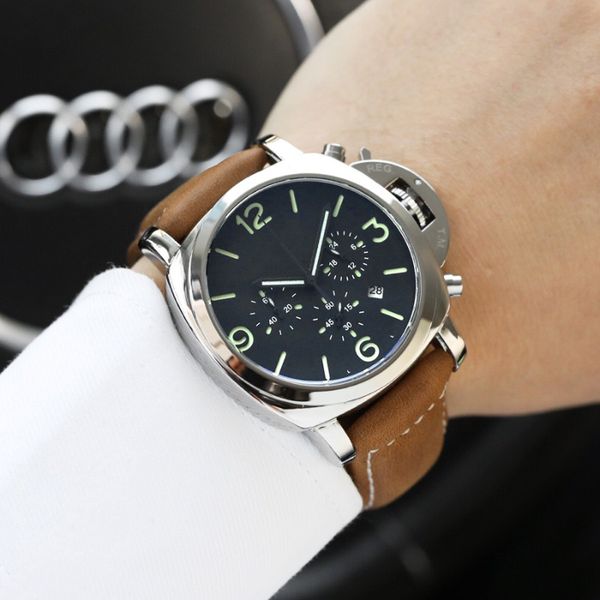 business watch men's automatic fashion watch has two kinds of steel belt and cattle belt, 45mm stainless steel sapphire glass suitable, Slivery;brown
business watch men's automatic fashion watch has two kinds of steel belt and cattle belt, 45mm stainless steel sapphire glass suitable, Slivery;brown
