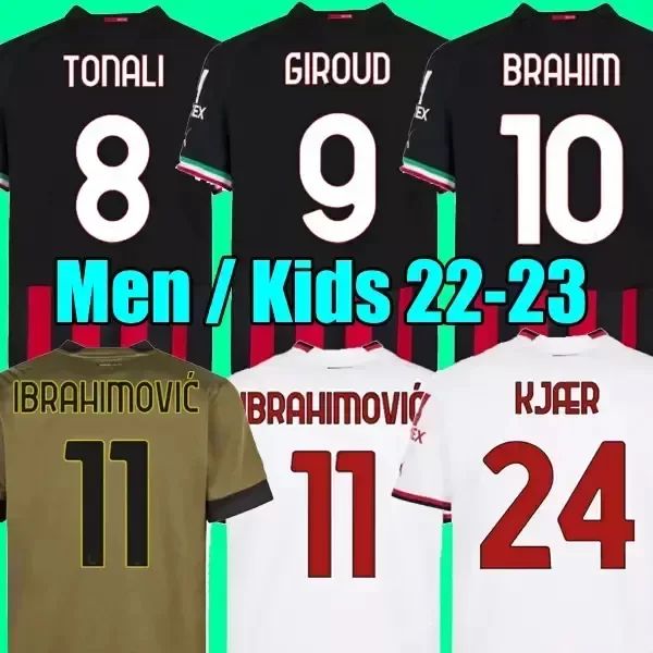 22 23 soccer jerseys giroud tomori ibrahimovic football shirt 2023 24 bennacer rebic camiseta de futbol romagnoli leao ac milans men and kid, Black;yellow
22 23 soccer jerseys giroud tomori ibrahimovic football shirt 2023 24 bennacer rebic camiseta de futbol romagnoli leao ac milans men and kid, Black;yellow