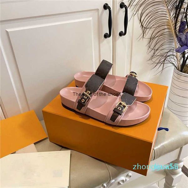 women sandal summer slippers slide bom dia flat mule cool effortlessly stylish slides 2 straps with adjusted gold buckles sandals 1151, Black
women sandal summer slippers slide bom dia flat mule cool effortlessly stylish slides 2 straps with adjusted gold buckles sandals 1151, Black