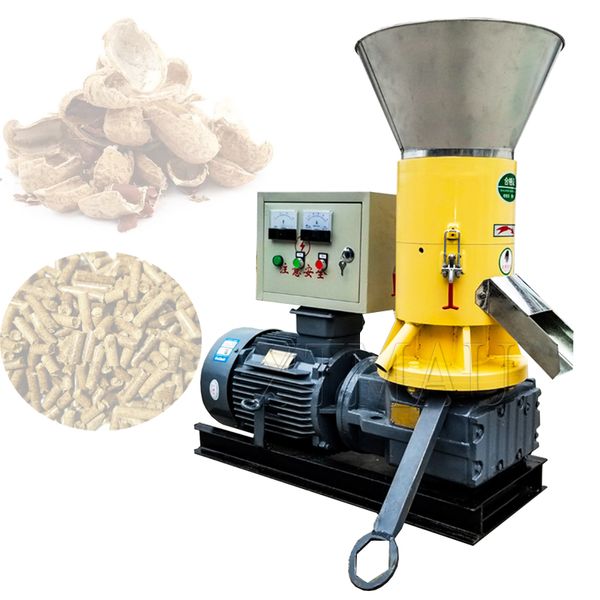 Image of Wood Pellet Press Machine High Efficiency Straw Pellet Feed Pellet Machine Industrial Wood Pellet Mills Biomass Sawdust Pellet