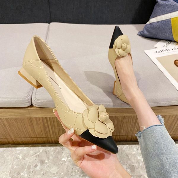 color matching shoes womens thick heels spring 2023 new joker elegant flowers soft leather flat heels pointy commuter shoes, Black
color matching shoes womens thick heels spring 2023 new joker elegant flowers soft leather flat heels pointy commuter shoes, Black