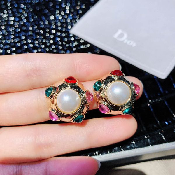 fashion luxury designer gemstone pearl statement stud earrings for women girls with silver post diamond stunning simple ins chic style jewel, Golden;silver
fashion luxury designer gemstone pearl statement stud earrings for women girls with silver post diamond stunning simple ins chic style jewel, Golden;silver