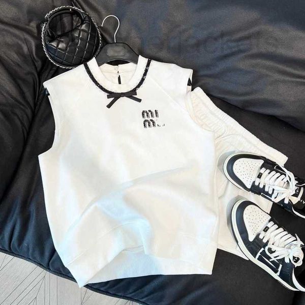 women's two piece pants designer leisure sports set 23 summer new round neck ring beaded sequin butterfly decorative tank with shorts t, White
women's two piece pants designer leisure sports set 23 summer new round neck ring beaded sequin butterfly decorative tank with shorts t, White