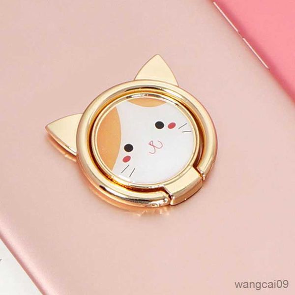 Image of Cell Phone Mounts Holders Universal Mobile Phone Holder Metal Cute Cat Phone Ring Holder Cell Phone Stand Finger Ring Holder R230605