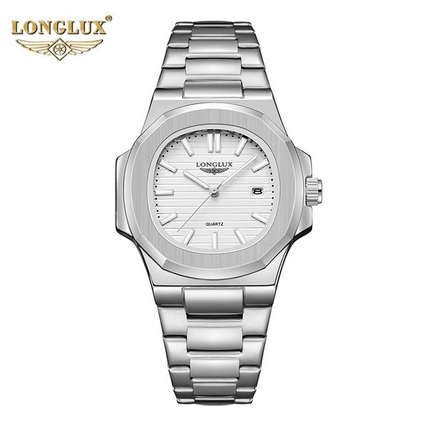 longlux men's watch steel strap nautilus men's watch calendar luminous business quartz watch, Slivery;brown
longlux men's watch steel strap nautilus men's watch calendar luminous business quartz watch, Slivery;brown