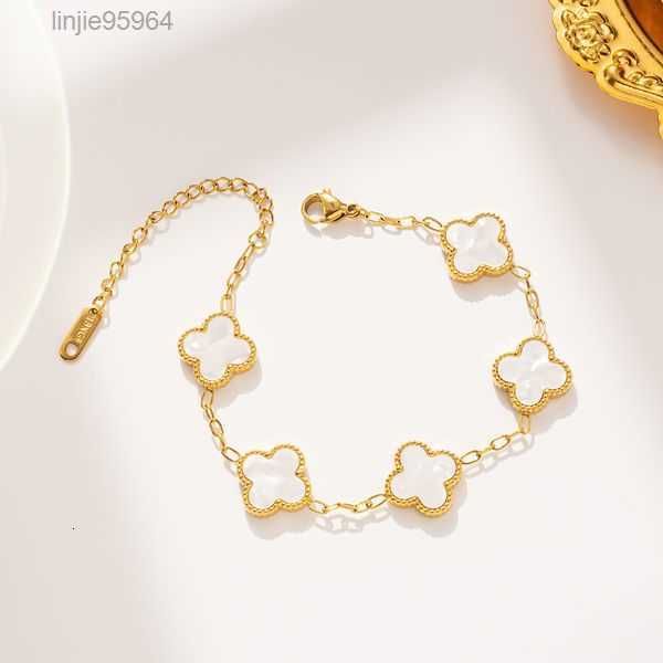 luxury designer bracelet four leaf clover charm bracelets for woman elegant fashion 18k gold shell chain women girls holiday birthday party, Golden;silver
luxury designer bracelet four leaf clover charm bracelets for woman elegant fashion 18k gold shell chain women girls holiday birthday party, Golden;silver