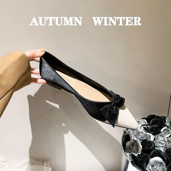 pointed shoes ladies shallow mouth 2023 new spring shoes ladies fashion elegant flat bottom temperament soft bottom boat shoes., Black
pointed shoes ladies shallow mouth 2023 new spring shoes ladies fashion elegant flat bottom temperament soft bottom boat shoes., Black