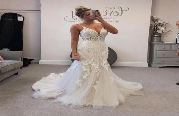 spaghetti straps open backless wedding dresses appliques lace tulle beading bridal gowns mermaid 2021 customize plus size4358971, White
spaghetti straps open backless wedding dresses appliques lace tulle beading bridal gowns mermaid 2021 customize plus size4358971, White