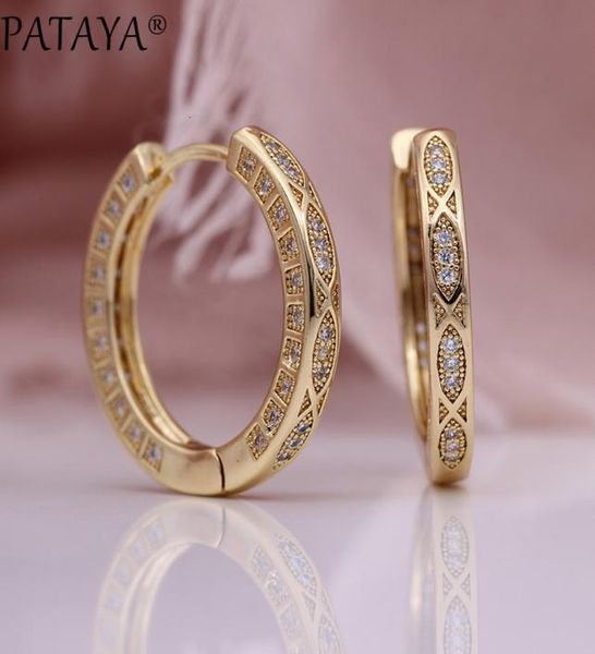 pataya new 585 rose gold circle drop earrings women wedding jewelry white round natural zircon luxury fashion retro grid 9934491, Golden
pataya new 585 rose gold circle drop earrings women wedding jewelry white round natural zircon luxury fashion retro grid 9934491, Golden