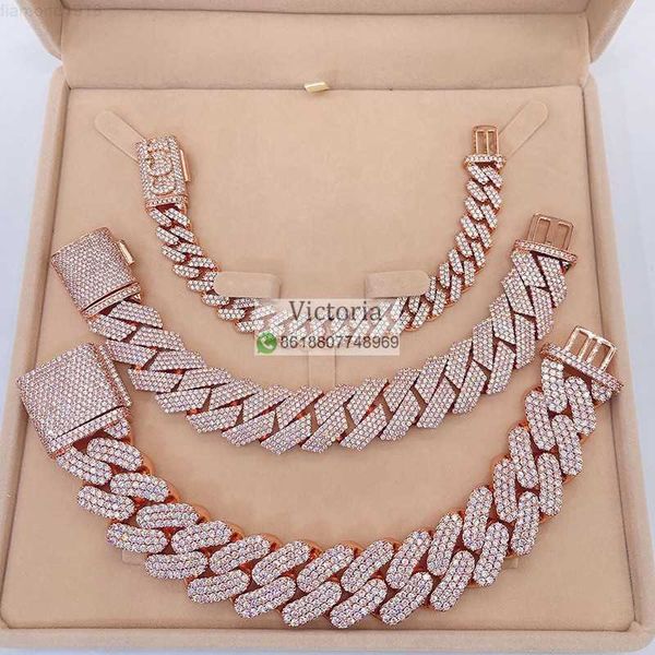 hip hop 13mm 20mm 23mm miami cuban link men iced out rose gold moissanite cuban bracelet, Silver
hip hop 13mm 20mm 23mm miami cuban link men iced out rose gold moissanite cuban bracelet, Silver