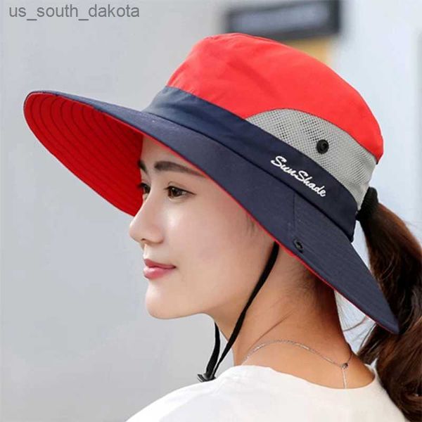 women's summer mesh wide brim sun uv protection hat with ponytail hole women's ponytail safari sun hat l230523, Blue;gray
women's summer mesh wide brim sun uv protection hat with ponytail hole women's ponytail safari sun hat l230523, Blue;gray