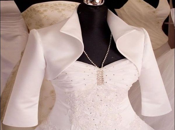 custom made new style 34 sleeve satin wedding jacket bridal wraps jackets with neck dh51635760710, White
custom made new style 34 sleeve satin wedding jacket bridal wraps jackets with neck dh51635760710, White