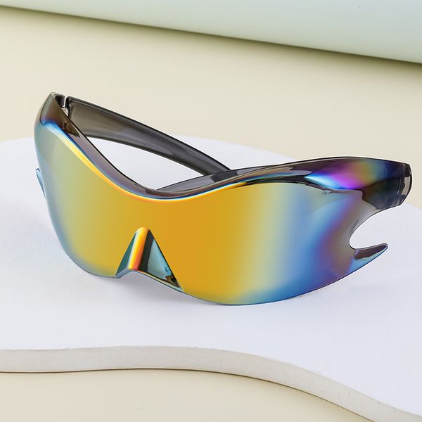 europe and the united states y2k millennium sports windproof dazzling sunglasses men's future technology wind one-piece sunglasses wome, White;black
europe and the united states y2k millennium sports windproof dazzling sunglasses men's future technology wind one-piece sunglasses wome, White;black