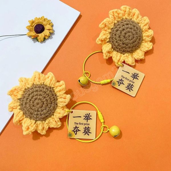 sunflower crochet flower pendant keychain crochet knitted flowers key chains rings cute keyring charm bag accessories, Silver
sunflower crochet flower pendant keychain crochet knitted flowers key chains rings cute keyring charm bag accessories, Silver
