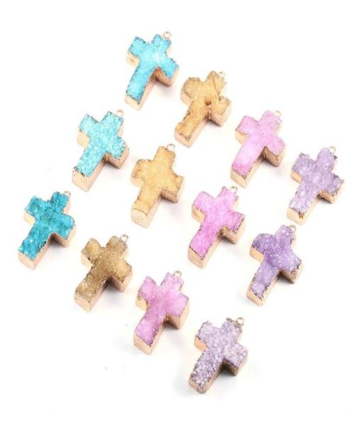 charms natural stone cross agate crystal bud gold plated pendant for jewelry makingdiy necklace earring accessories gems gift1pc5986166, Bronze;silver
charms natural stone cross agate crystal bud gold plated pendant for jewelry makingdiy necklace earring accessories gems gift1pc5986166, Bronze;silver