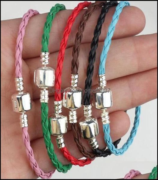 50pcslot m round braided rope pu leather charm bracelets for women copper buckle fits diy beads brand jewelry handcraft drop deli6532584, Golden;silver
50pcslot m round braided rope pu leather charm bracelets for women copper buckle fits diy beads brand jewelry handcraft drop deli6532584, Golden;silver