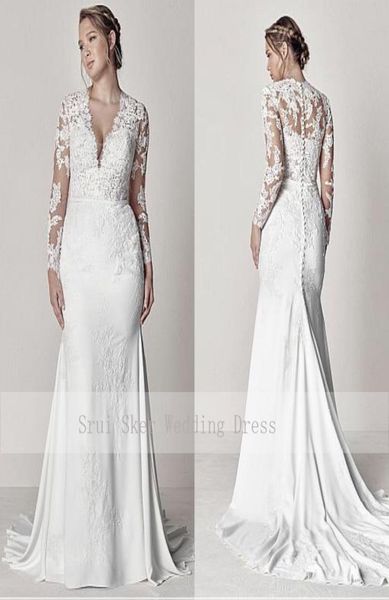 modest vneck lace wedding dresses long sleeve illusion appliques mermaid plus size bridal gowns 20196121629, White
modest vneck lace wedding dresses long sleeve illusion appliques mermaid plus size bridal gowns 20196121629, White