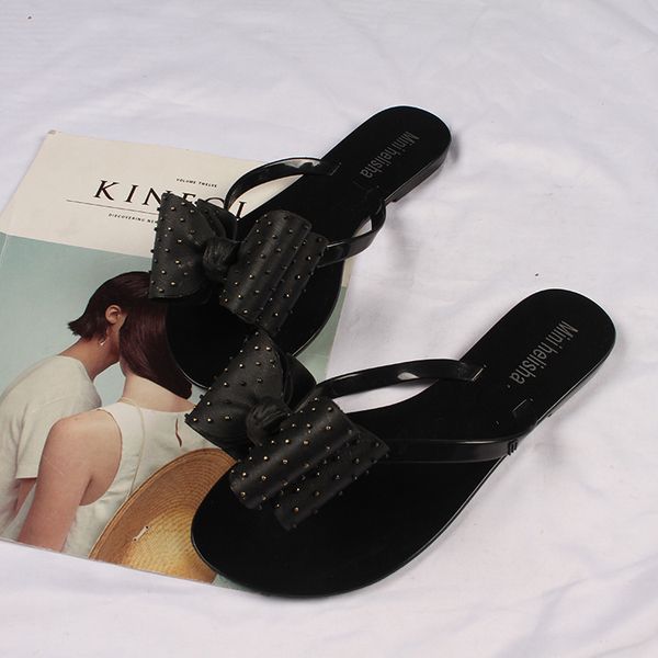 2023 summer new fashion candy-colored bow pvc flip-flops women wear beach casual sandals indoor trend ladies home slippers., Black
2023 summer new fashion candy-colored bow pvc flip-flops women wear beach casual sandals indoor trend ladies home slippers., Black