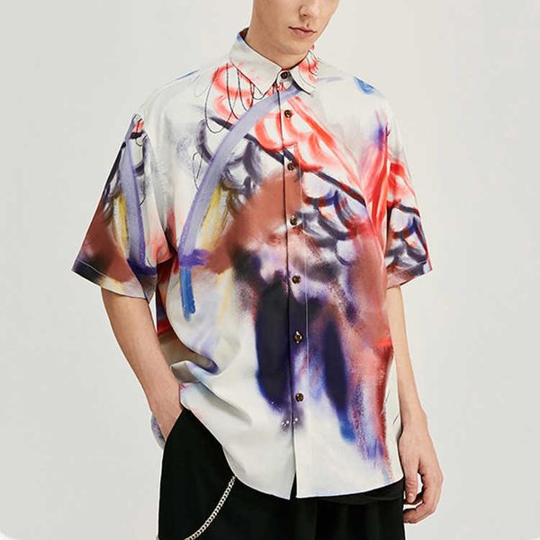 men shirts for high street irregular abstract colorful men's shirts ttn, White;black
men shirts for high street irregular abstract colorful men's shirts ttn, White;black