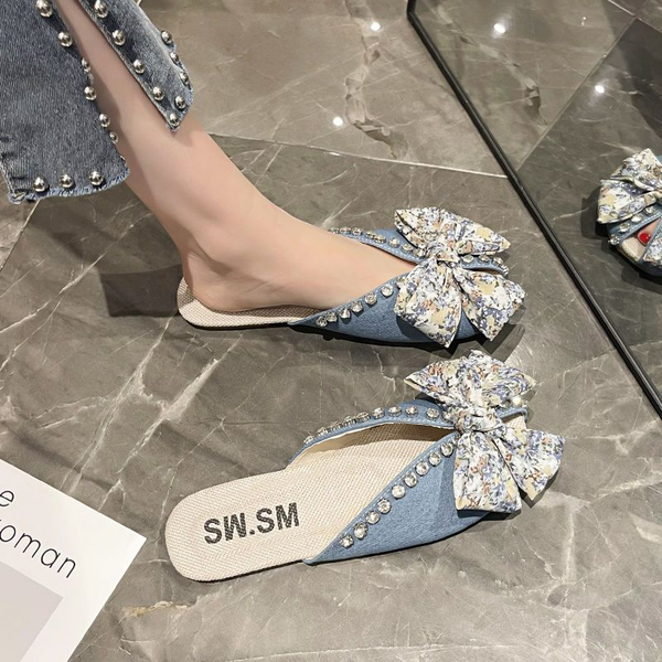florets herbal sandals bao head half slippers female summer outside wear new bow flat sandals mueller shoes shoes for women, Black
florets herbal sandals bao head half slippers female summer outside wear new bow flat sandals mueller shoes shoes for women, Black