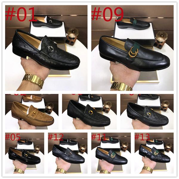 19 style dress shoes luxurious double g designers men loafers genuine leather brown black mens casual shoes wedding shoes size 6.5-11
19 style dress shoes luxurious double g designers men loafers genuine leather brown black mens casual shoes wedding shoes size 6.5-11
