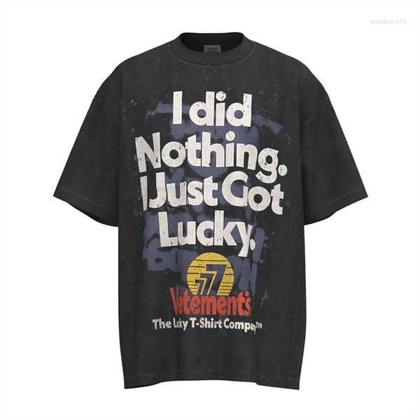men's t shirts washed roseo vintage t-shirt men women i did nothing just got lucky tees, White;black
men's t shirts washed roseo vintage t-shirt men women i did nothing just got lucky tees, White;black