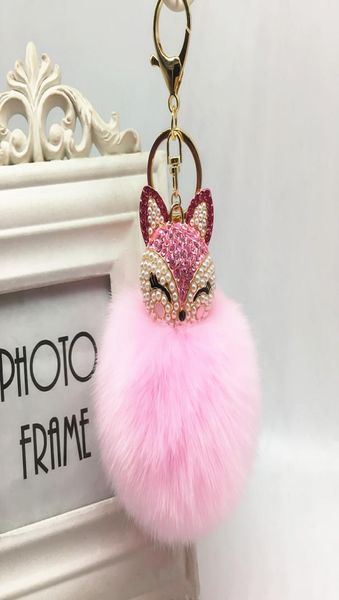 new 19 color cute bling rhinestone fox real rabbit fur ball fluffy keychain car key chain ring wcw1855607442, Silver
new 19 color cute bling rhinestone fox real rabbit fur ball fluffy keychain car key chain ring wcw1855607442, Silver