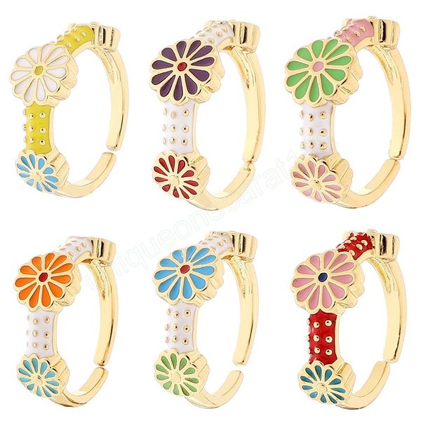 loverly colorful flower adjustable rings for girls teens delicate enamel finger ring trend summer party jewelry gifts, Silver
loverly colorful flower adjustable rings for girls teens delicate enamel finger ring trend summer party jewelry gifts, Silver