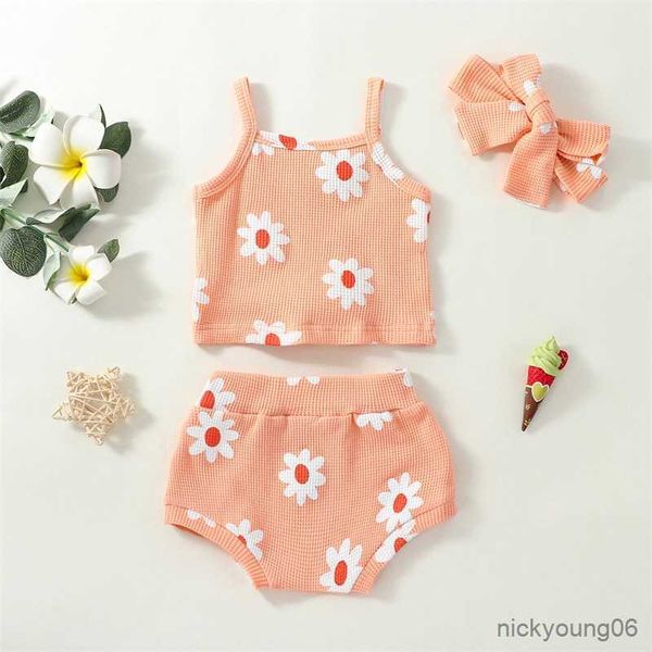 clothing sets lovely new baby girls summer outfit floral print sleeveless mini sling vest and shorts bow headband 3pcs suit, White
clothing sets lovely new baby girls summer outfit floral print sleeveless mini sling vest and shorts bow headband 3pcs suit, White