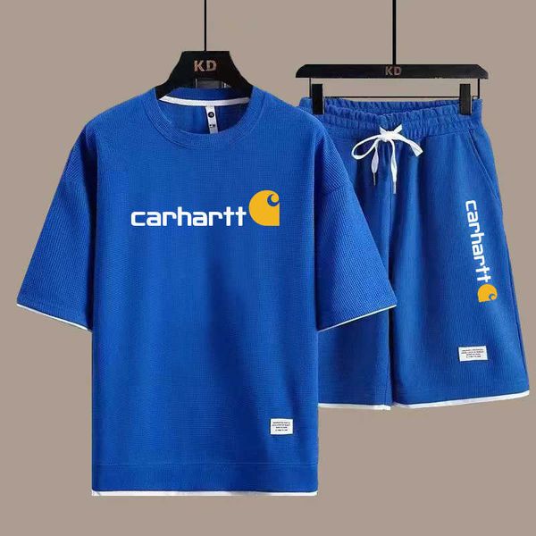 men's and women's sportswear summer new fashion brand carhart waffle loose round neck 5/4 shorts two-piece leisure sports suit men, Gray
men's and women's sportswear summer new fashion brand carhart waffle loose round neck 5/4 shorts two-piece leisure sports suit men, Gray