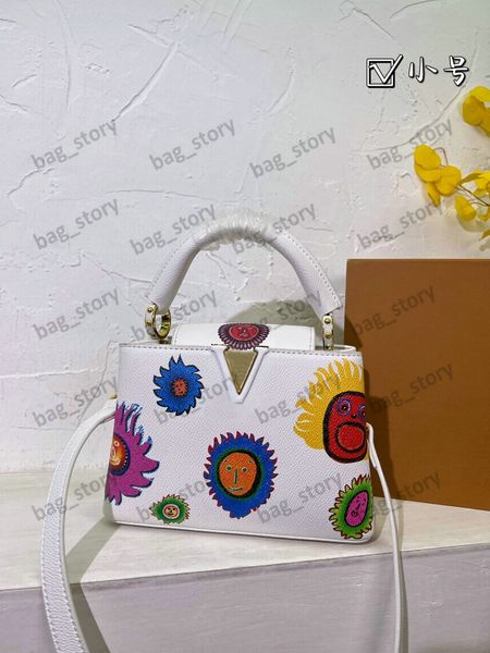 2023 capucines pm mm womens designer handbags yk designers luxurys white leather tote dots collaboration purse yayoi kusama colorful faces h
2023 capucines pm mm womens designer handbags yk designers luxurys white leather tote dots collaboration purse yayoi kusama colorful faces h