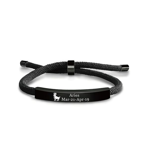 ins style stainless steel sign zodiac astrology charm bracelets black cord bracelet for women gift, Golden;silver
ins style stainless steel sign zodiac astrology charm bracelets black cord bracelet for women gift, Golden;silver
