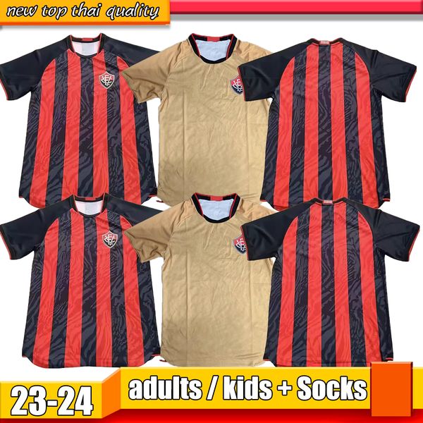 23 24 esporte clube vitoria mens soccer jerseys eduardo santos roberto jadson home goalkeeper football shirts short sleeve uniforms jerseys, Black;yellow
23 24 esporte clube vitoria mens soccer jerseys eduardo santos roberto jadson home goalkeeper football shirts short sleeve uniforms jerseys, Black;yellow