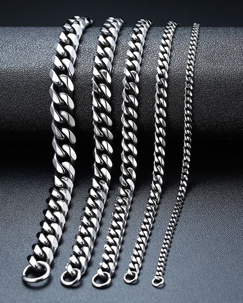 5pcs/set vintage mens bracelet stainless steel cuban link chain braid bracelets punk jewelry for men boyfriend width 3.6/5/7/9/10.5mm yw100b, Black
5pcs/set vintage mens bracelet stainless steel cuban link chain braid bracelets punk jewelry for men boyfriend width 3.6/5/7/9/10.5mm yw100b, Black