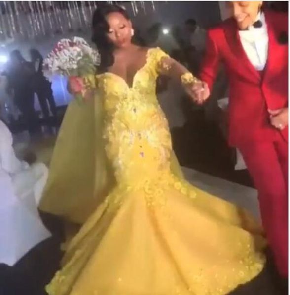 gorgeous yellow long sleeve wedding dresses off the shoulder crystal beaded sweep train south africa style mermiad bridal gown wit1452029, White
gorgeous yellow long sleeve wedding dresses off the shoulder crystal beaded sweep train south africa style mermiad bridal gown wit1452029, White
