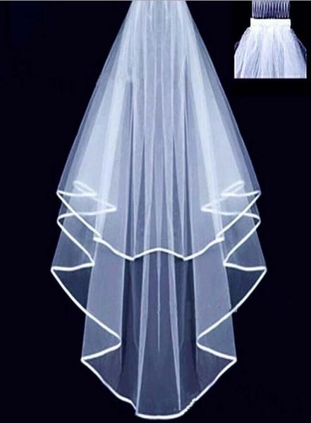 wedding veil two layers velos de novia white and ivory tulle bridal veil voile de mariee8099110, Black
wedding veil two layers velos de novia white and ivory tulle bridal veil voile de mariee8099110, Black