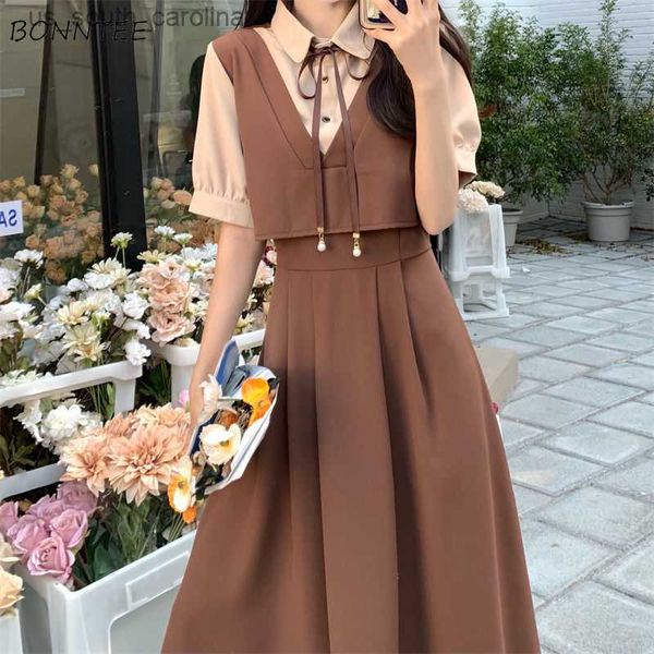 short sleeve dresses women preppy patchwork elegant young summer ins korean fashion sweet a-line simple fake two pieces vestidos l230522, Black;gray
short sleeve dresses women preppy patchwork elegant young summer ins korean fashion sweet a-line simple fake two pieces vestidos l230522, Black;gray
