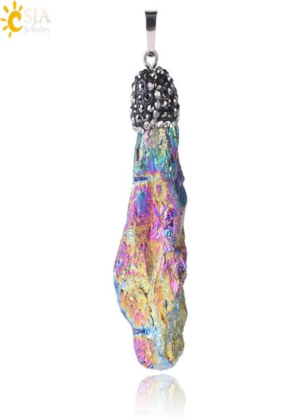 csja natural crystal quartz gem stone pendants rhinestone beads necklace slide pendant charms irregular charm pendulum for men wom8600100, Bronze;silver
csja natural crystal quartz gem stone pendants rhinestone beads necklace slide pendant charms irregular charm pendulum for men wom8600100, Bronze;silver