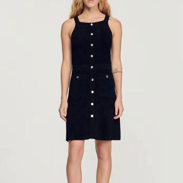 2023 designer skims summer dress suede black knitted round neck sleeveless a-line dress, Black;gray
2023 designer skims summer dress suede black knitted round neck sleeveless a-line dress, Black;gray