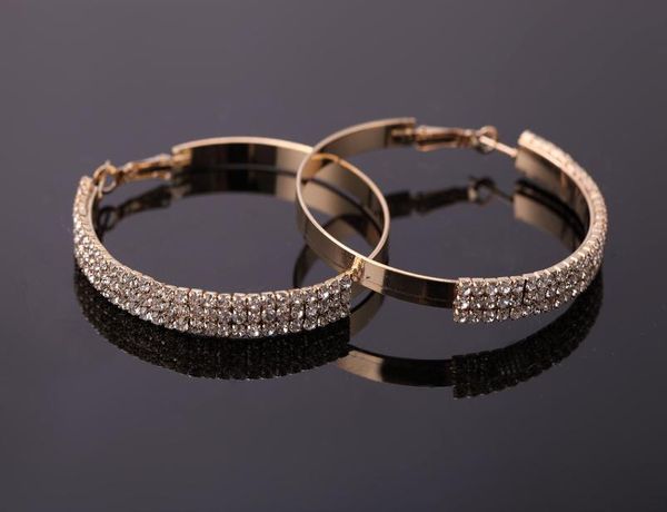 2017 fashion jewelry flash crystal rhinestone gold plating earrings hoop earrings for women e0611354690, Silver
2017 fashion jewelry flash crystal rhinestone gold plating earrings hoop earrings for women e0611354690, Silver