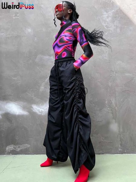 women's pants capris weird puss wide leg pants women y2k solid pocket lace up ruched loose trousers high waist 2022 street hipster wild, Black;white
women's pants capris weird puss wide leg pants women y2k solid pocket lace up ruched loose trousers high waist 2022 street hipster wild, Black;white