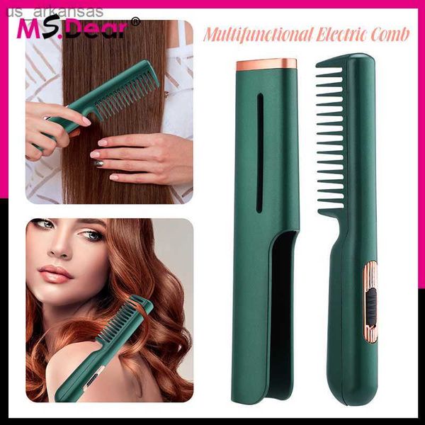 ms.dear hair brush comb straightening curling anti-static detangle brush portable heating massage repair fluffy styling tools l230523
ms.dear hair brush comb straightening curling anti-static detangle brush portable heating massage repair fluffy styling tools l230523