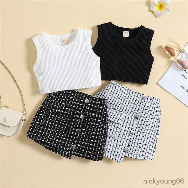 clothing sets summer toddler girls solid color sleeveless ribbed vest irregular button skirt baby clothes children kids outfits, White
clothing sets summer toddler girls solid color sleeveless ribbed vest irregular button skirt baby clothes children kids outfits, White