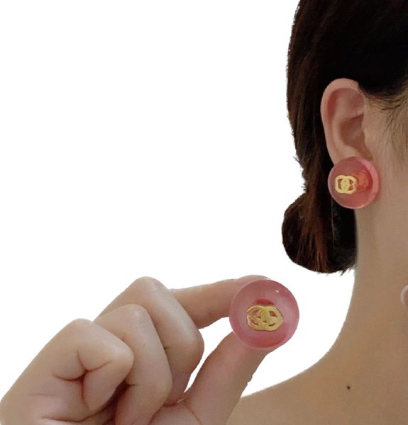 fashion luxury designer pink jelly ball letter bubble earrings, Golden;silver
fashion luxury designer pink jelly ball letter bubble earrings, Golden;silver