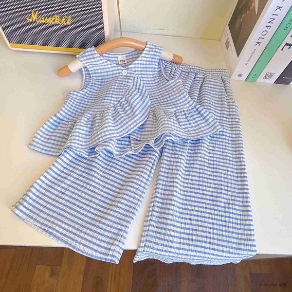 clothing sets 2-7years toddler kids girl striped set sleeveless ruffles and wide leg pant trouser 2pcs outfits summer children, White
clothing sets 2-7years toddler kids girl striped set sleeveless ruffles and wide leg pant trouser 2pcs outfits summer children, White