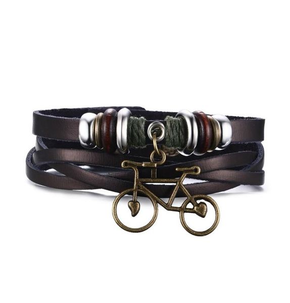 new charming alloy bicycle bracelet retro multilayer genuine leather bracelet lederen armband sieraden birthdaychristmas gift bl9451098, Golden;silver
new charming alloy bicycle bracelet retro multilayer genuine leather bracelet lederen armband sieraden birthdaychristmas gift bl9451098, Golden;silver