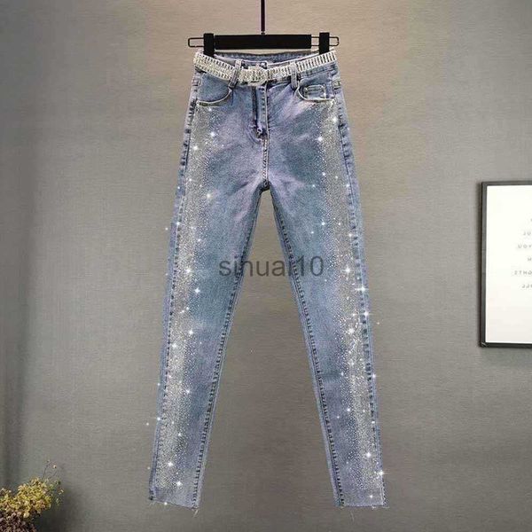women's jeans spring autumn streetwear women vintage blue slim diamonds high waisted jeans ankle-length denim pants trousers 5xl j23060
women's jeans spring autumn streetwear women vintage blue slim diamonds high waisted jeans ankle-length denim pants trousers 5xl j23060