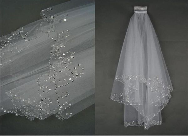 charming veu de noiva whiteivory bridal veil two layer soft tulle wedding accessories wedding veils with crystal8426616, Black
charming veu de noiva whiteivory bridal veil two layer soft tulle wedding accessories wedding veils with crystal8426616, Black
